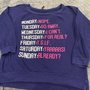 Day of the Week feels sweatshirt
